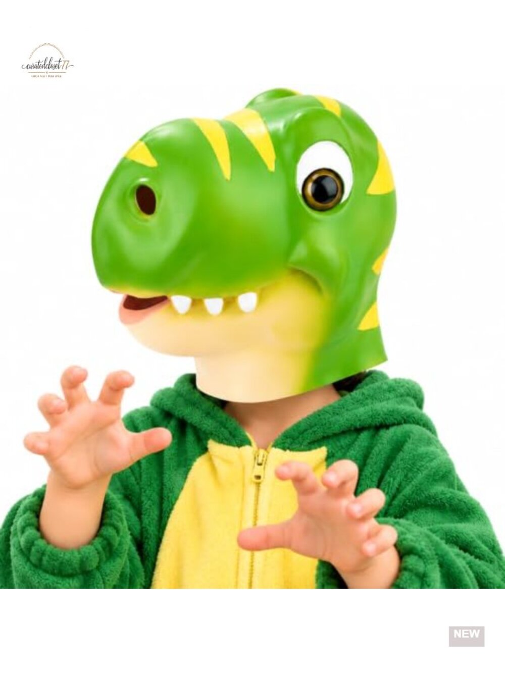 Kids Full Head Dinosaur Mask Natural Latex 3D Cartoon T-Rex Costume